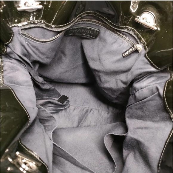 Chanel Crystal CC Black patent leather bon bon tote bag - Picture 5 of 5